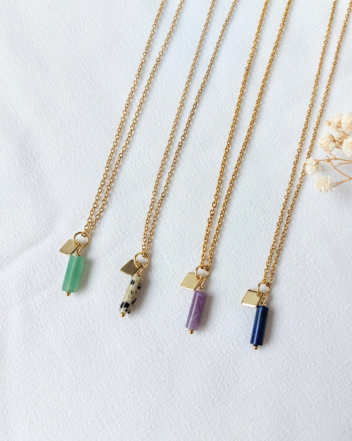 Ketting Lise - diverse edelstenen en bedel