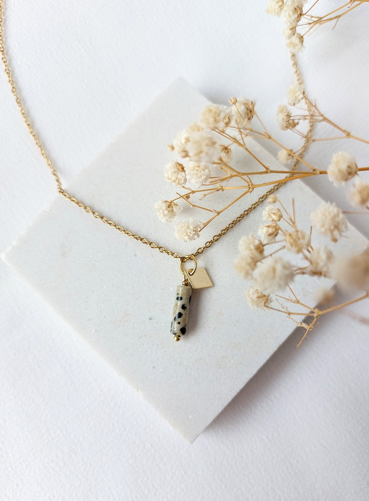 Ketting Lise - diverse edelstenen en bedel