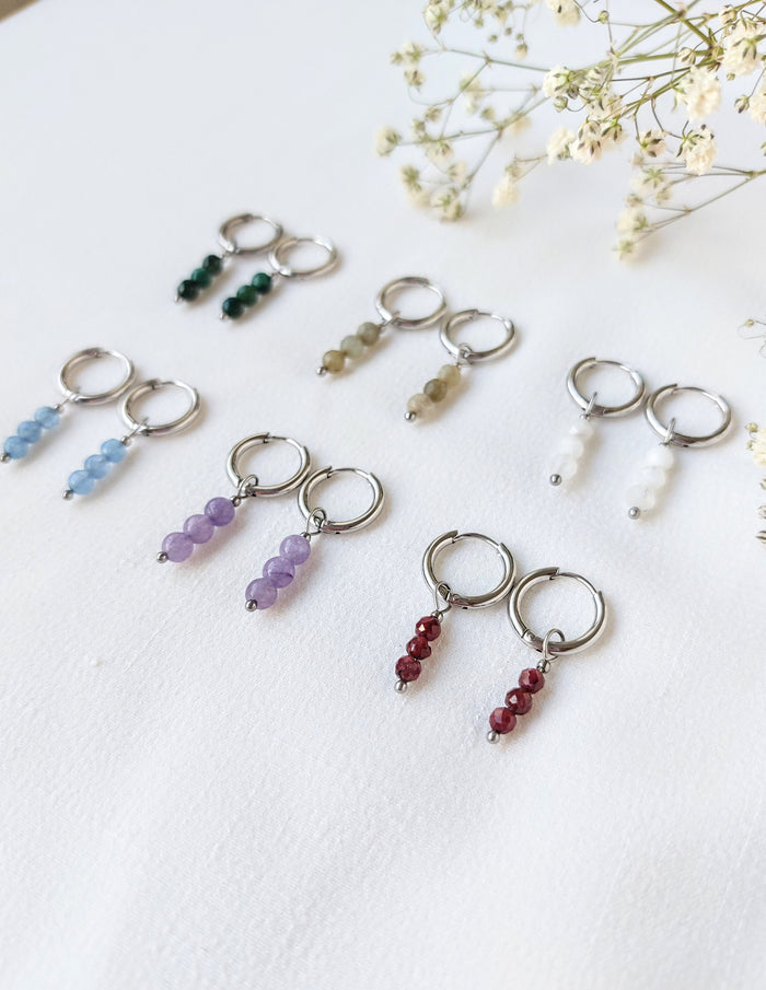 Oorbellen Lily - diverse edelstenen