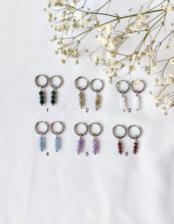 Oorbellen Lily - diverse edelstenen