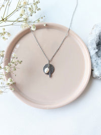 Ketting Vera - Zoetwaterparel - Stainless steel