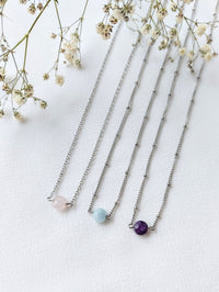 Ketting Iris - diverse edelsteen