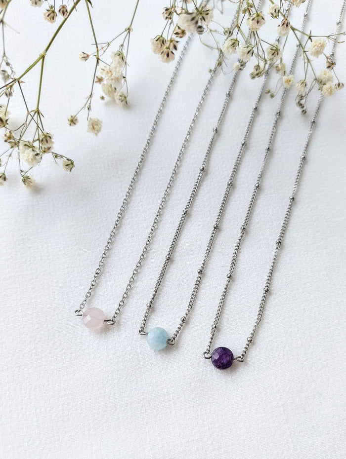 Ketting Iris - diverse edelsteen