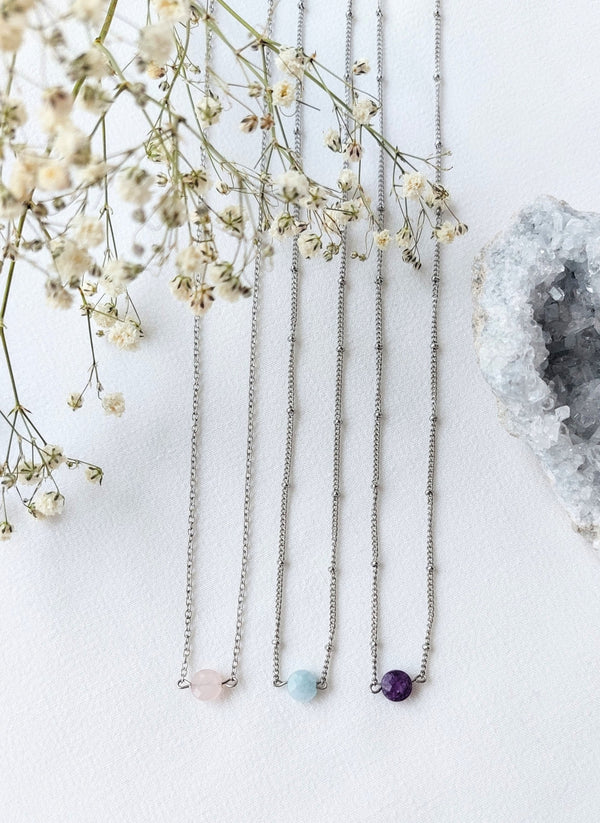 Ketting Iris - diverse edelsteen