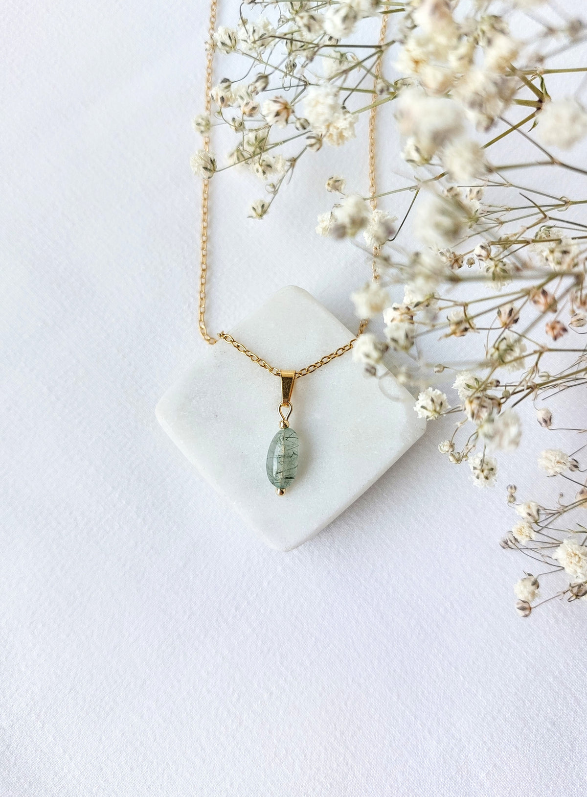 Ketting Nova - Unieke Groene Rutielkwarts