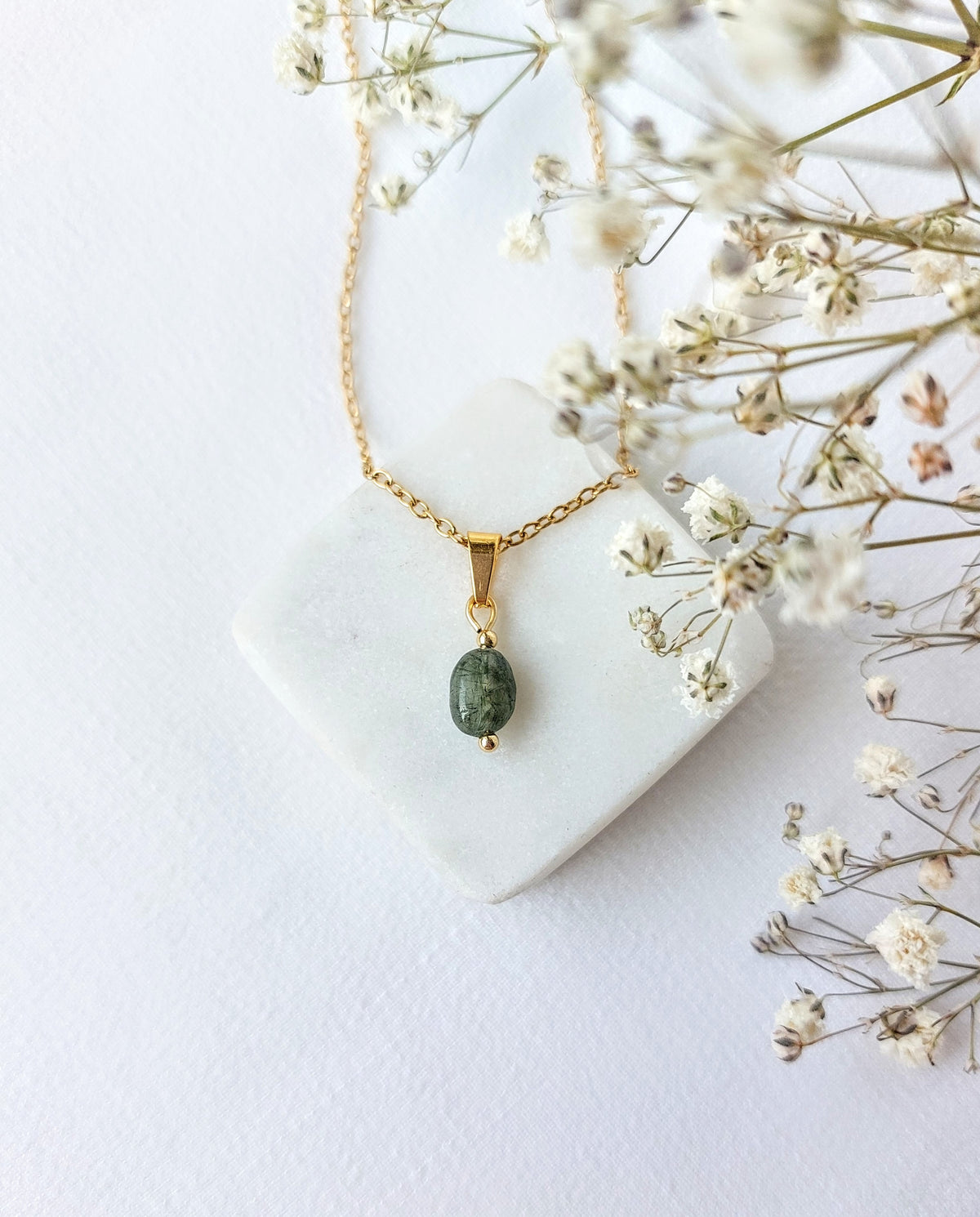 Ketting Nova - Unieke Groene Rutielkwarts