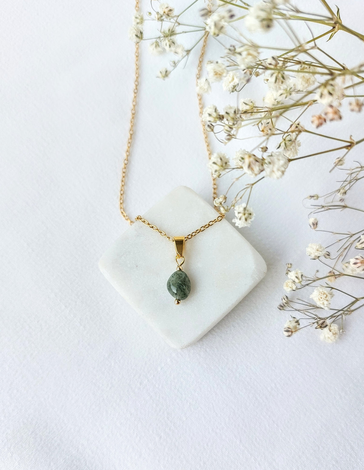 Ketting Nova - Unieke Groene Rutielkwarts
