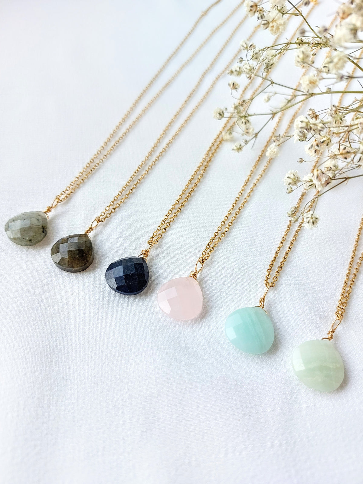 Ketting Elin - diverse edelstenen