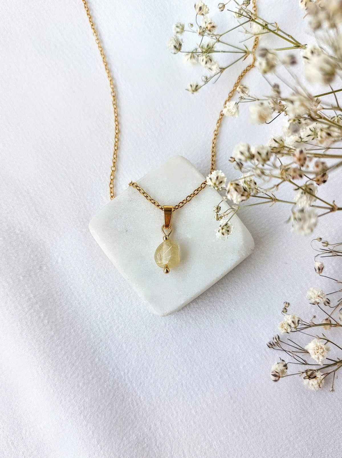 Ketting Nova - Unieke Gouden Rutielkwarts