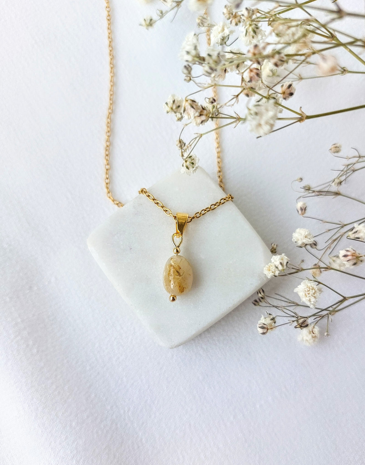 Ketting Nova - Unieke Gouden Rutielkwarts