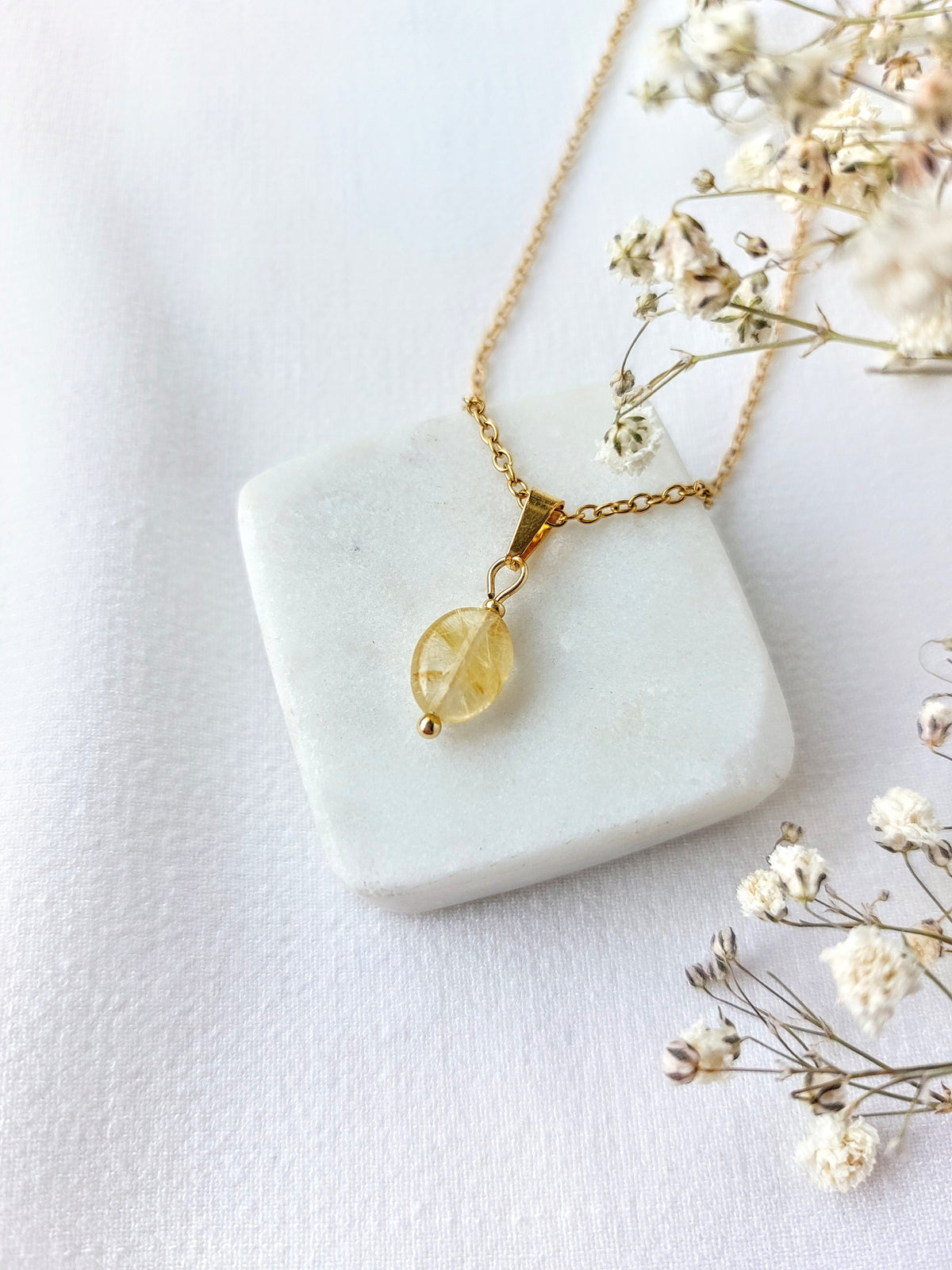 Ketting Nova - Unieke Gouden Rutielkwarts