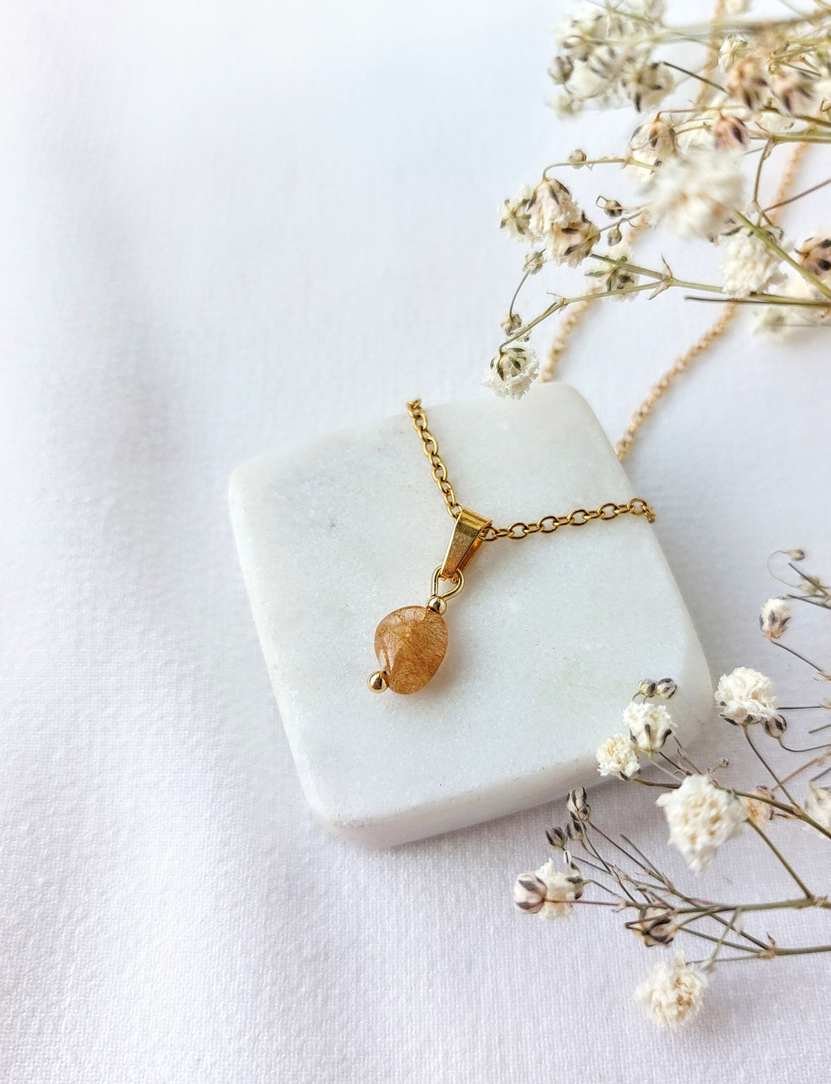 Ketting Nova - Unieke Gouden Rutielkwarts