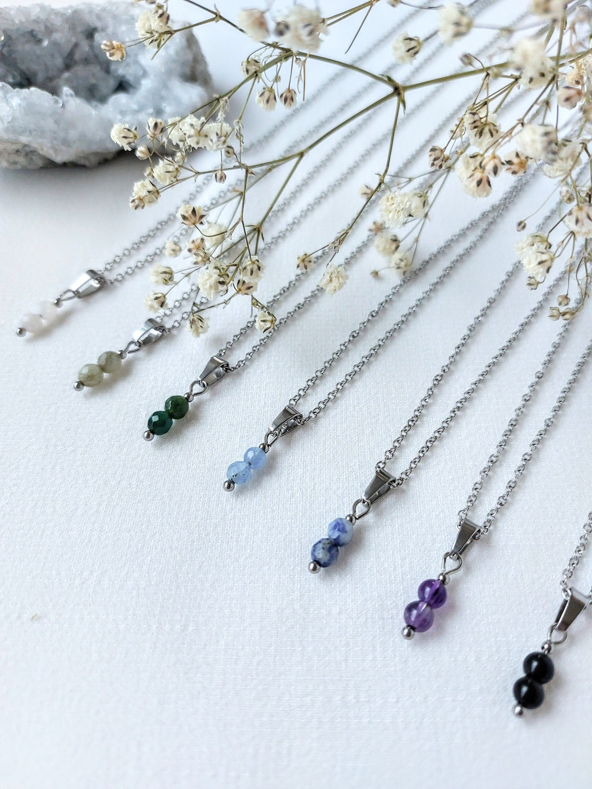 Ketting Lily - diverse edelstenen