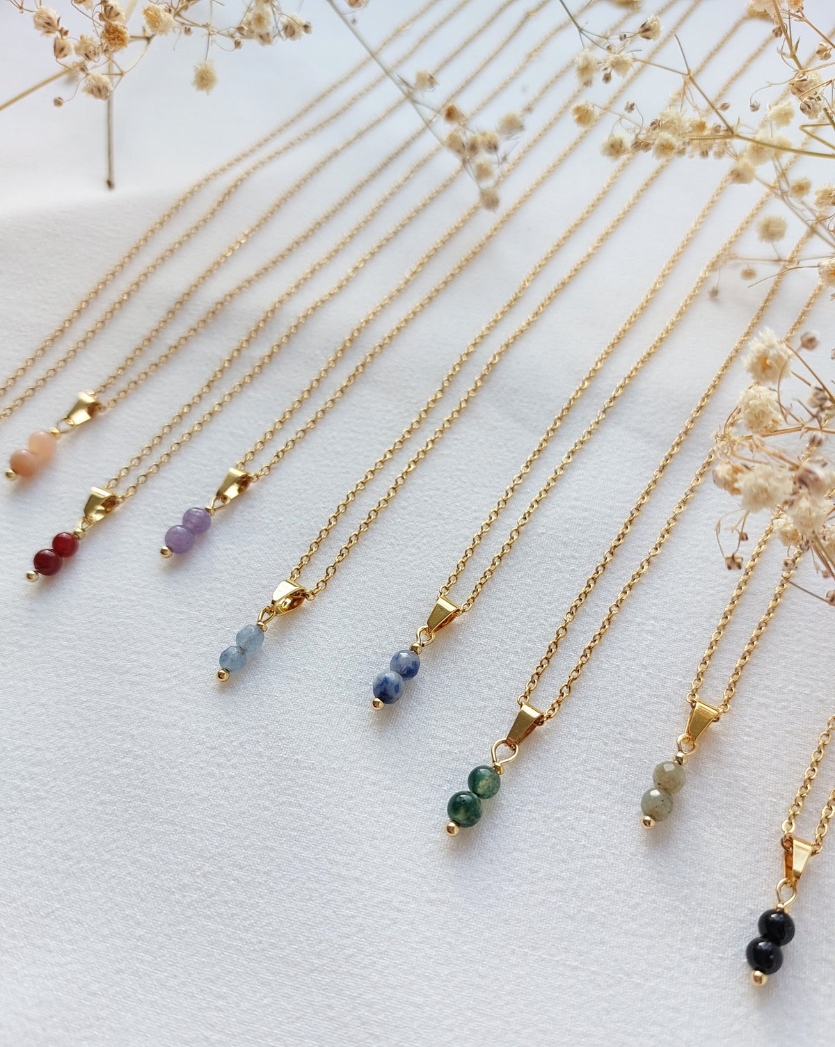 Ketting Lily - diverse edelstenen