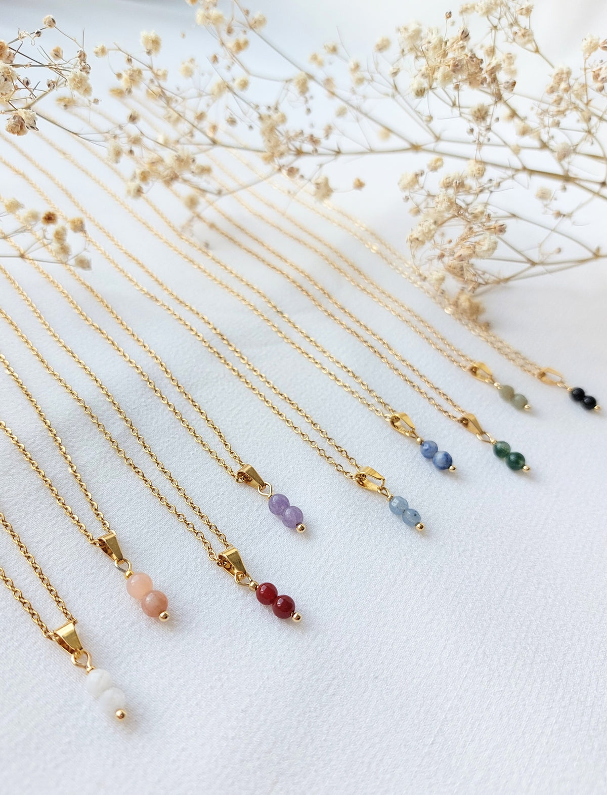Ketting Lily - diverse edelstenen