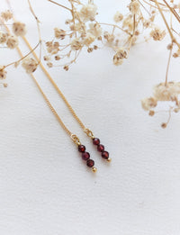 Ear threaders Yana - diverse edelstenen