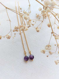 Ear threaders Nina - diverse edelstenen
