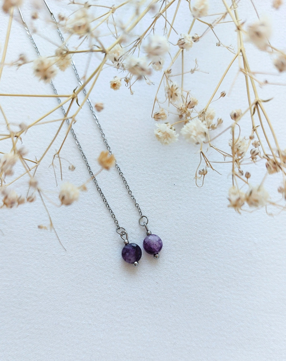 Ear threaders Nina - diverse edelstenen