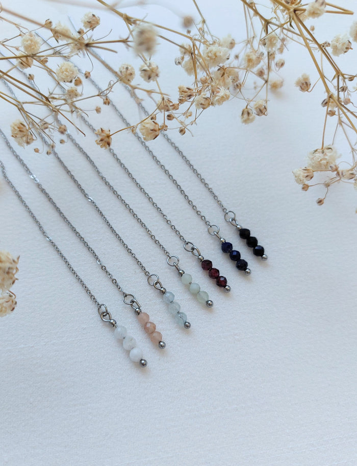 Ear threaders Yana - diverse edelstenen