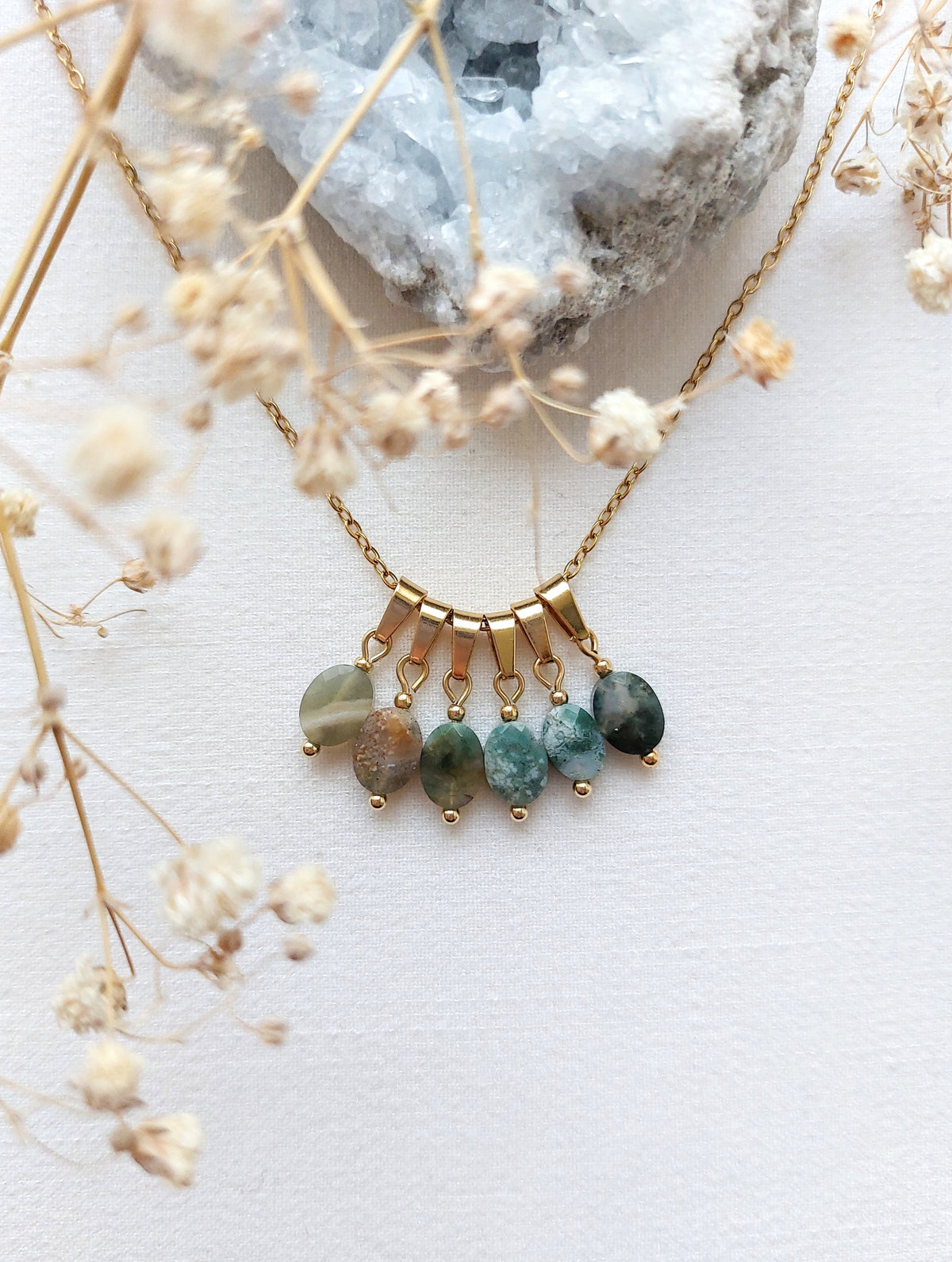 Ketting Flore - Unieke India Agaat