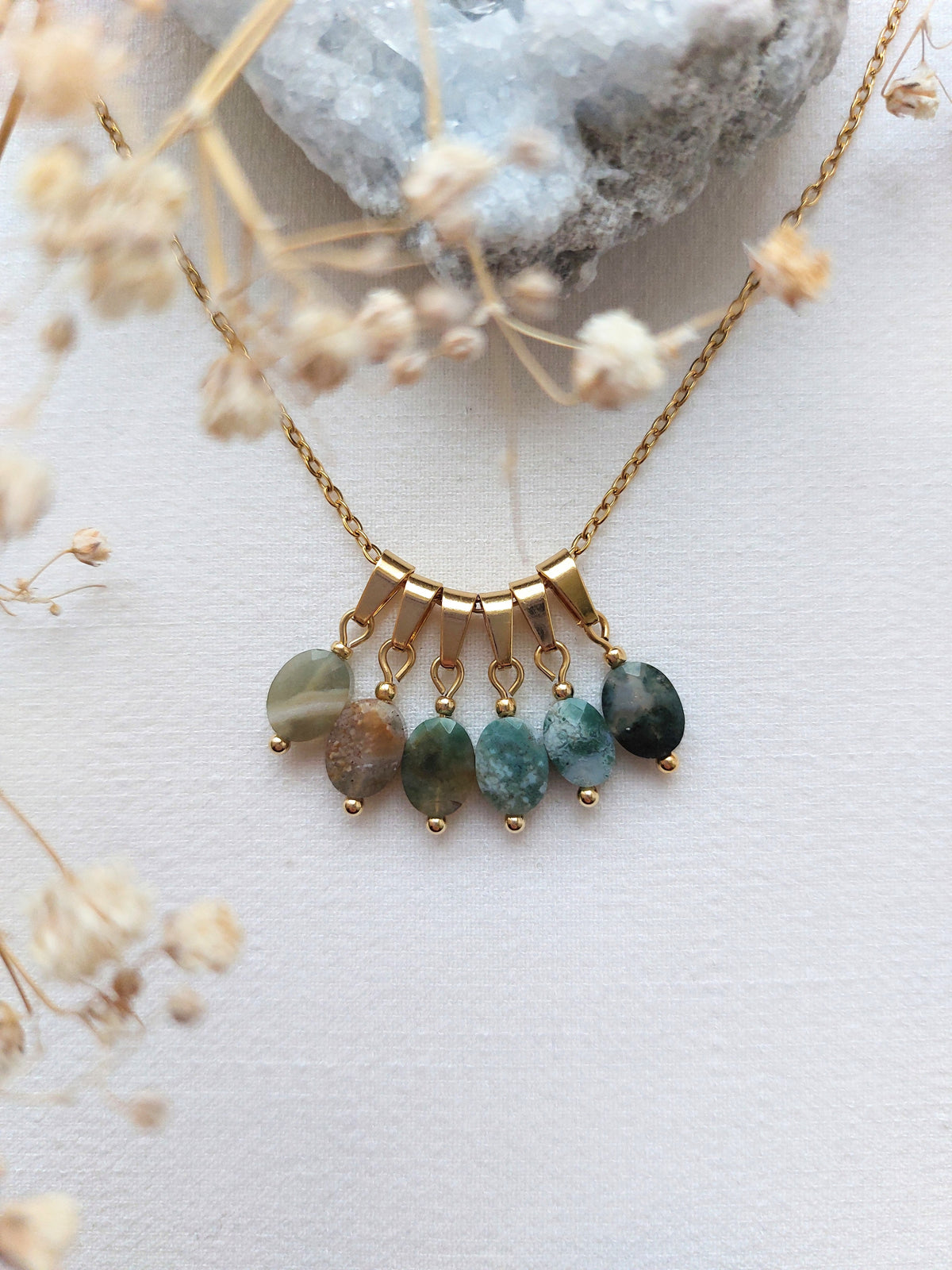 Ketting Flore - Unieke India Agaat