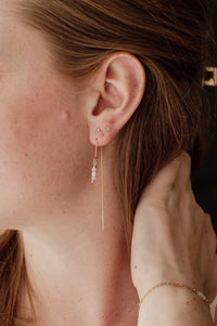 Ear Threaders Feline - Maansteen