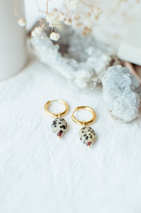 Oorbellen Tess - Dalmatier Jasper