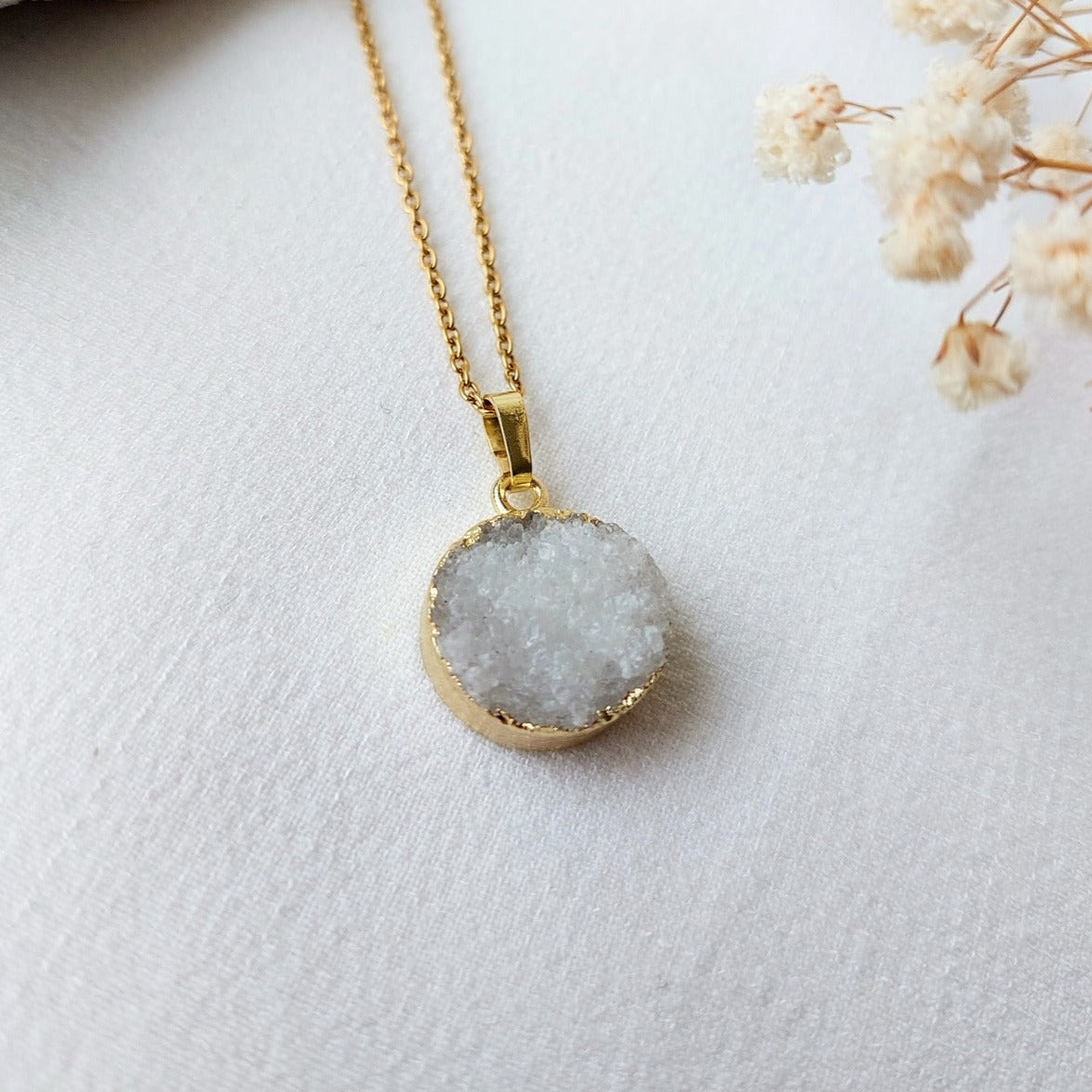 Druzy agaat ketting 