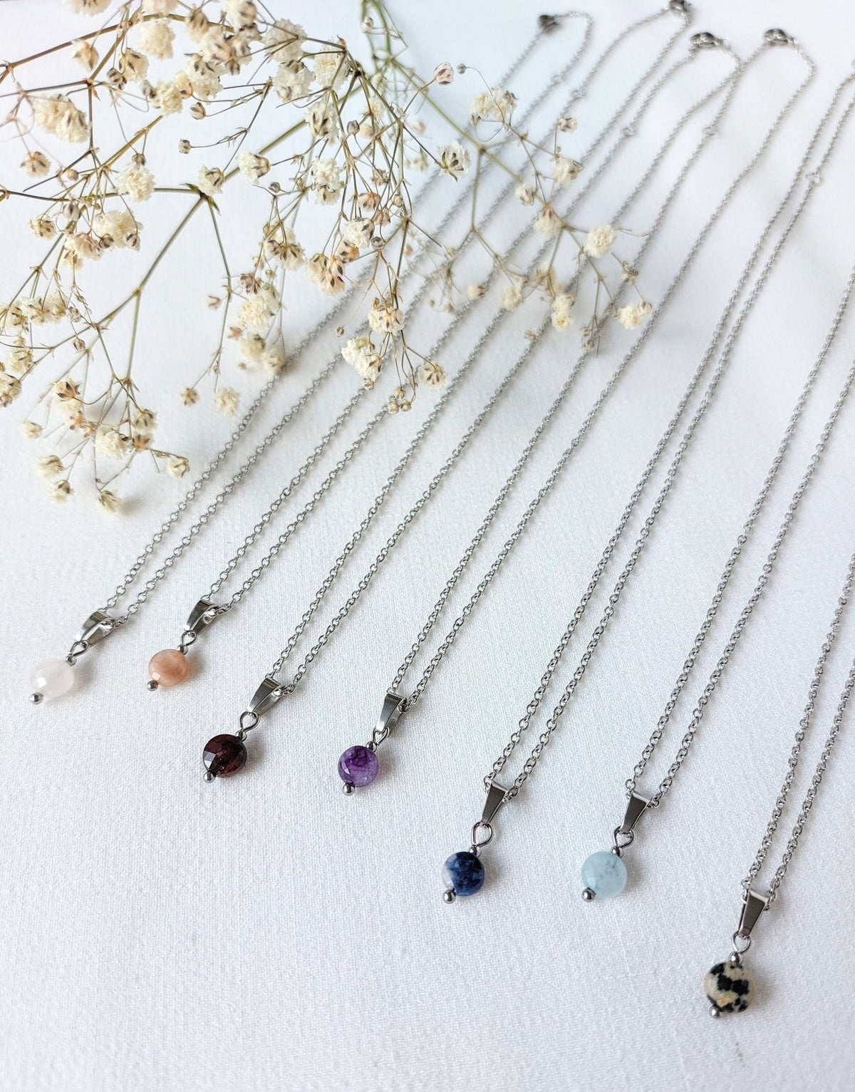 Ketting met diverse edelstenen